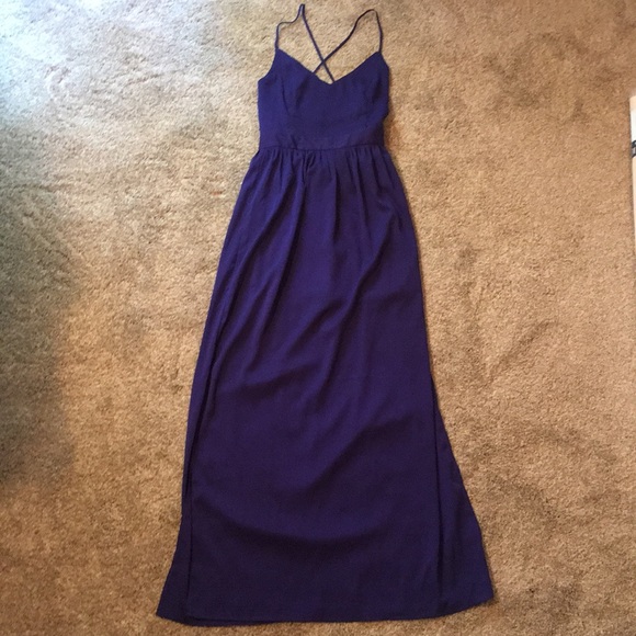 indigo maxi dress